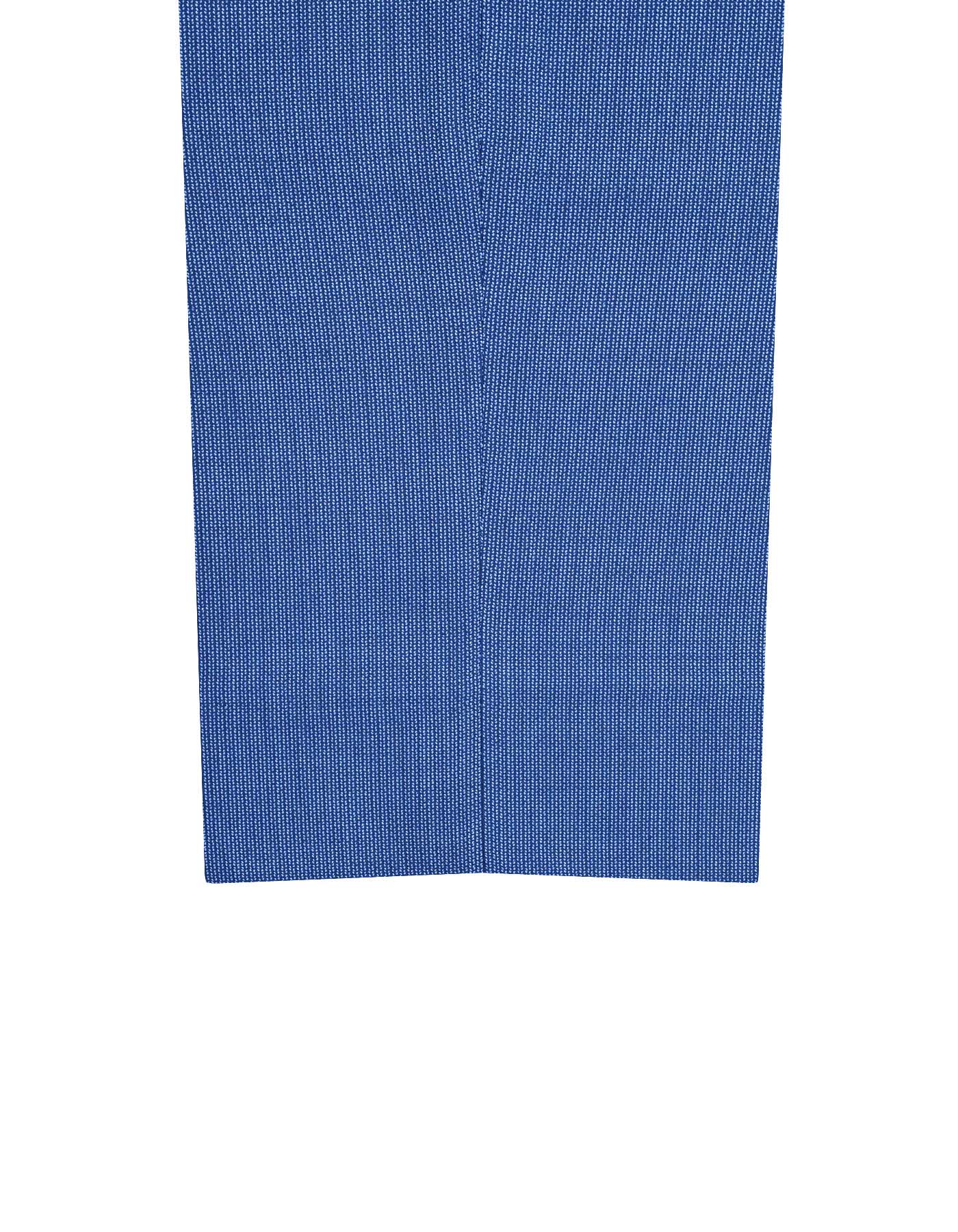Blue Texture Classic Fit Formal Trouser - Image 3