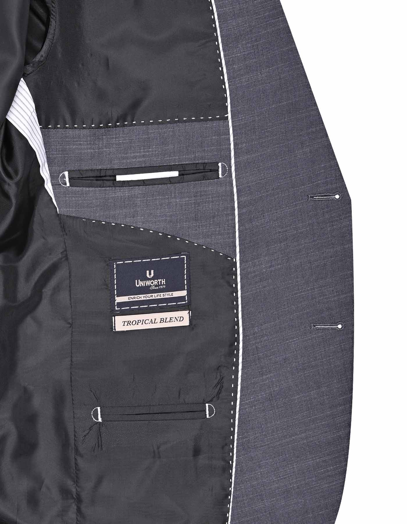 Charcoal Texture Classic Fit Suit - Image 5