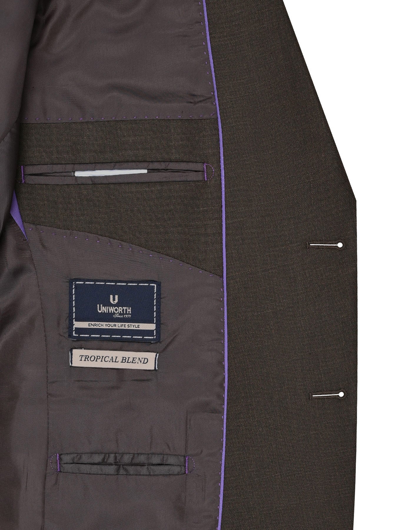 Chocolate Texture Tailored Smart Fit Suit - Image 5