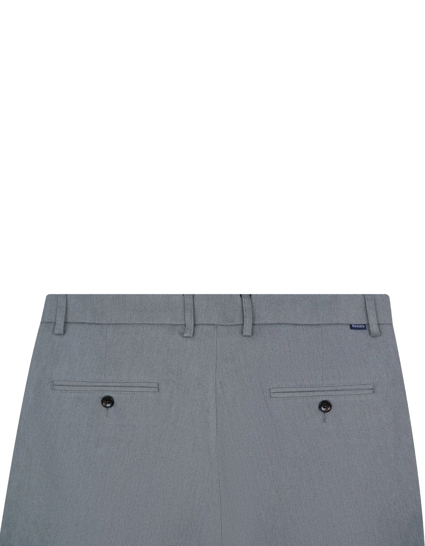 Grey Texture Smart Fit Cotton Trouser - Image 3