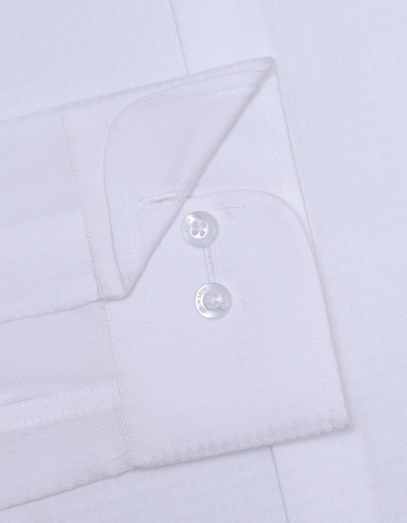 White Self Classic Fit Shirt - Image 3